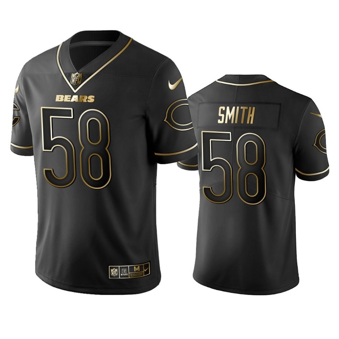 Chicago Bears Roquan Smith Black Golden Edition 2019 Vapor Untouchable Limited Jersey - Mens