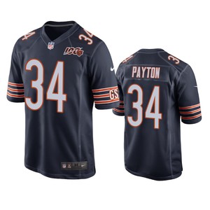 Chicago Bears Walter Payton Navy 100th Season Game Jersey - Mens