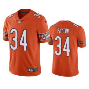 Chicago Bears Walter Payton Orange Vapor Limited Jersey - Cocomos