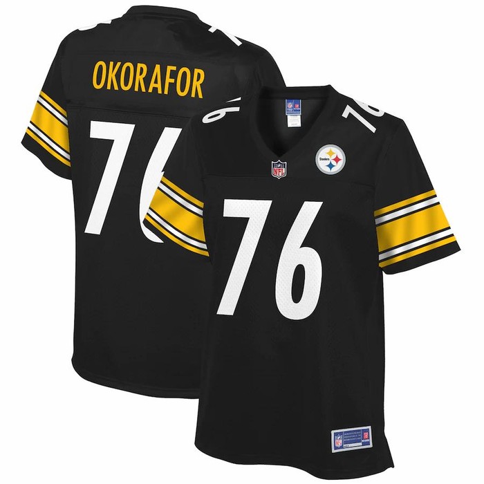 Chukwuma Okorafor Pittsburgh Steelers Nfl Pro Line Womens Player Jersey - Black