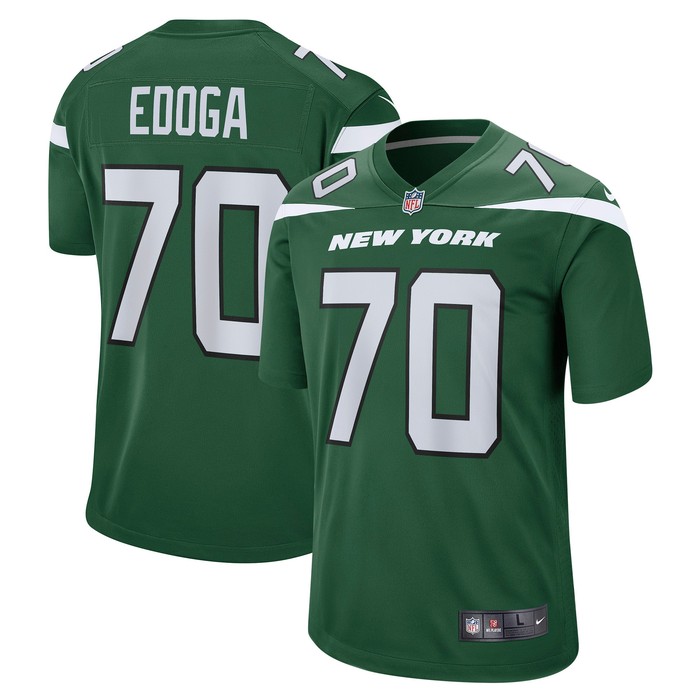 Chuma Edoga New York Jets Game Player Jersey - Gotham Green Nfl