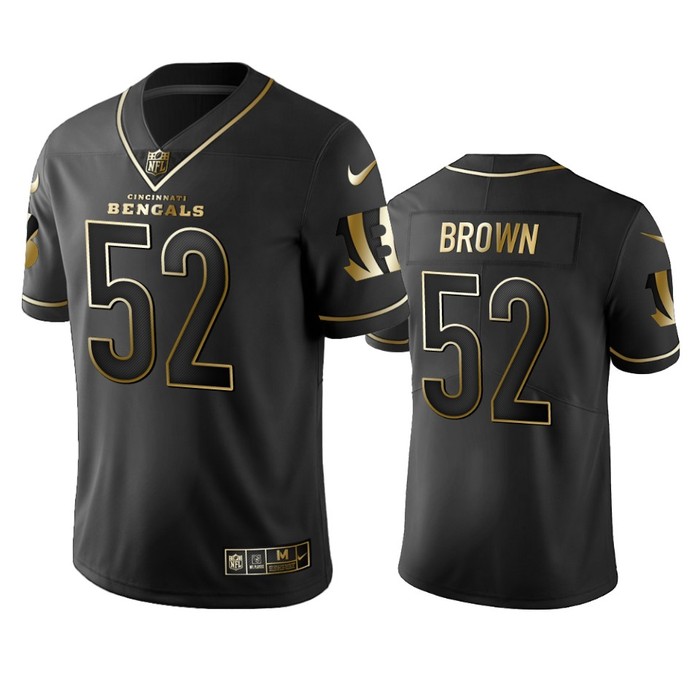 Cincinnati Bengals Preston Brown Black Golden Edition 2019 Vapor Untouchable Limited Jersey - Mens