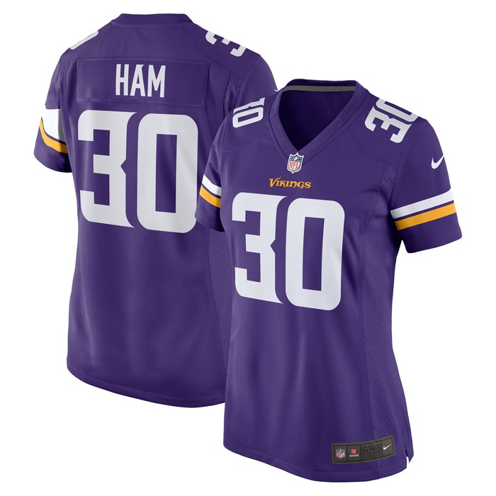 C.j. Ham Minnesota Vikings Womens Game Jersey - Purple Nfl - Cocomos