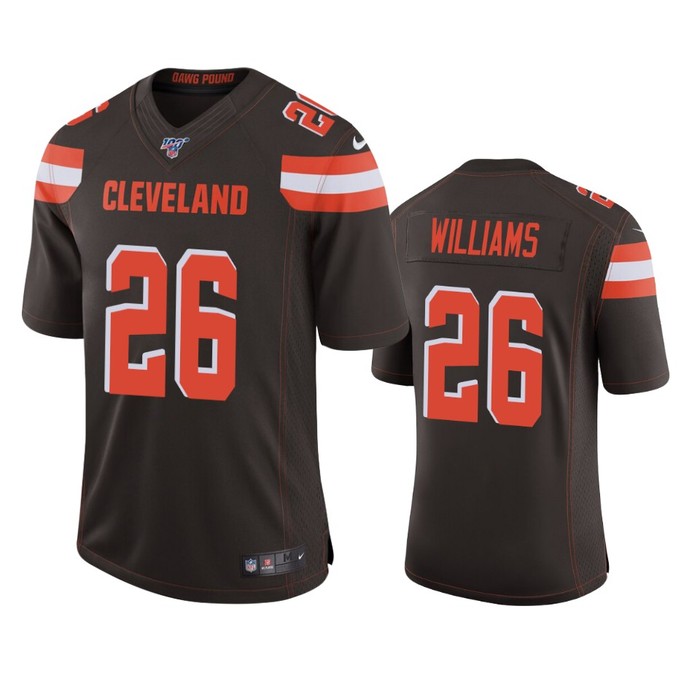 Cleveland Browns Greedy Williams Brown 100th Season Vapor Limited Jersey