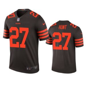 Cleveland Browns Kareem Hunt Brown Color Rush Legend Jersey - Mens - Cocomos