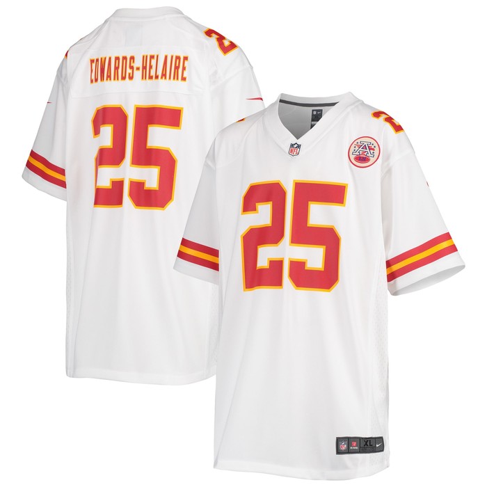 Clyde Edwards-helaire Kansas City Chiefs Game Jersey - White Nfl - Cocomos