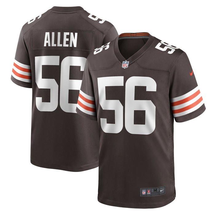 Dakota Allen Cleveland Browns Game Player Jersey - Brown Nfl - Cocomos