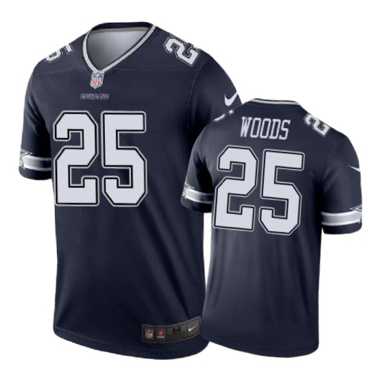 Dallas Cowboys #25 Xavier Woods Nike Color Rush Navy Jersey - Cocomos