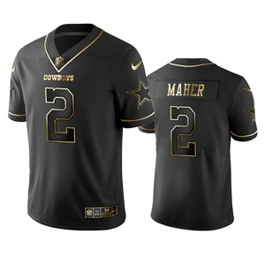 Dallas Cowboys Brett Maher Black Golden Edition 2019 Vapor Untouchable Limited Jersey - Mens