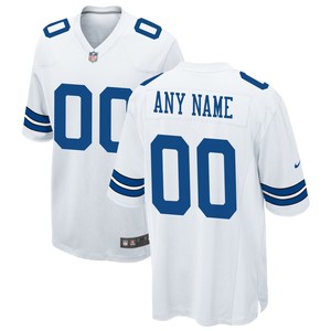 Dallas Cowboys Custom Game Jersey - White Custom Jerseys Nfl