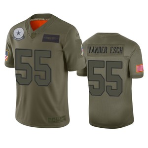 Dallas Cowboys Leighton Vander Esch Camo 2019 Salute To Service Limited Jersey - Cocomos