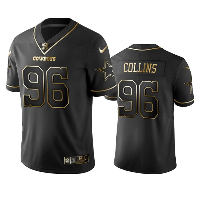 Dallas Cowboys Maliek Collins Black Golden Edition 2019 Vapor Untouchable Limited Jersey - Mens - Cocomos