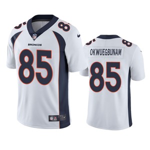 Denver Broncos Albert Okwuegbunam White Vapor Untouchable Limited Jersey