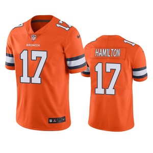 Denver Broncos Daesean Hamilton Orange Nike Color Rush Limited Jersey