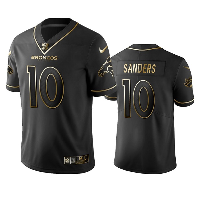 Denver Broncos Emmanuel Sanders Black Golden Edition 2019 Vapor Untouchable Limited Jersey - Mens