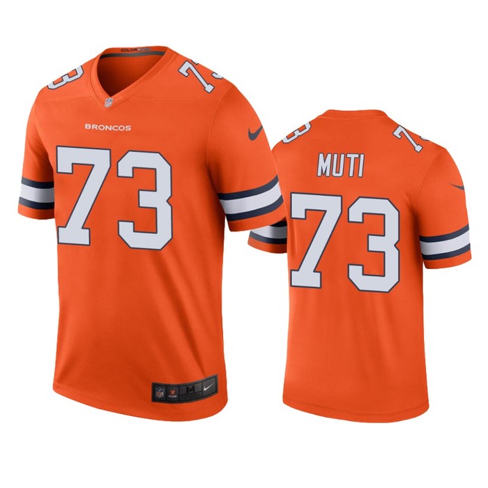 Denver Broncos Netane Muti Orange Color Rush Legend Jersey