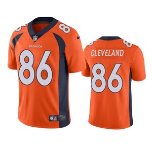 Denver Broncos Tyrie Cleveland Orange Vapor Untouchable Limited Jersey - Cocomos