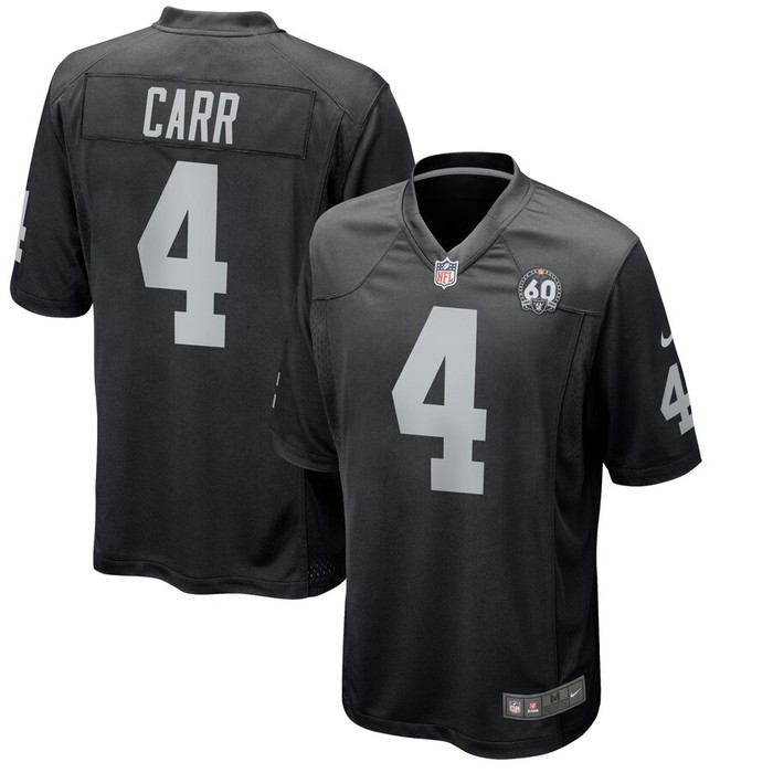 Derek Carr Las Vegas Raiders Nike 60th Season Game Jersey - Black