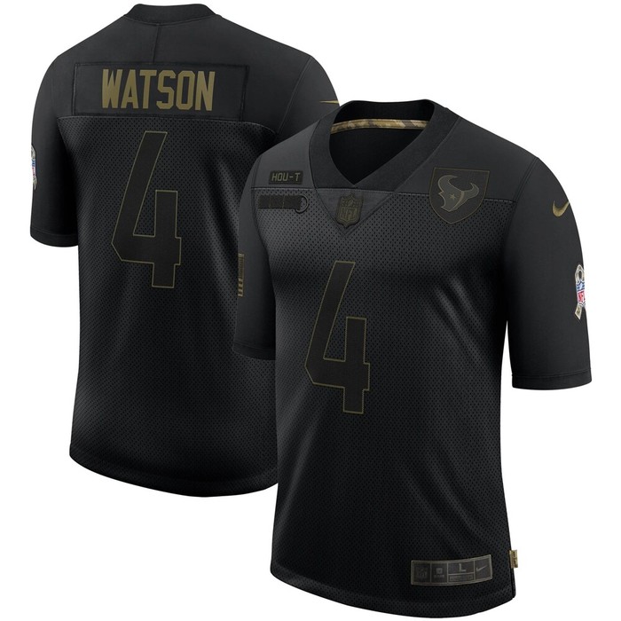 Deshaun Watson Houston Texans 2020 Salute To Service Limited Jersey - Black - Cocomos