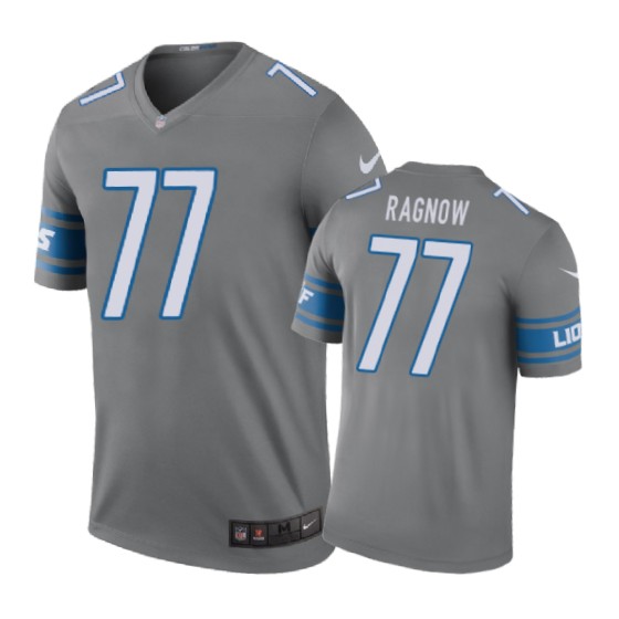 Detroit Lions #77 Frank Ragnow Nike Color Rush Steel Jersey - Cocomos