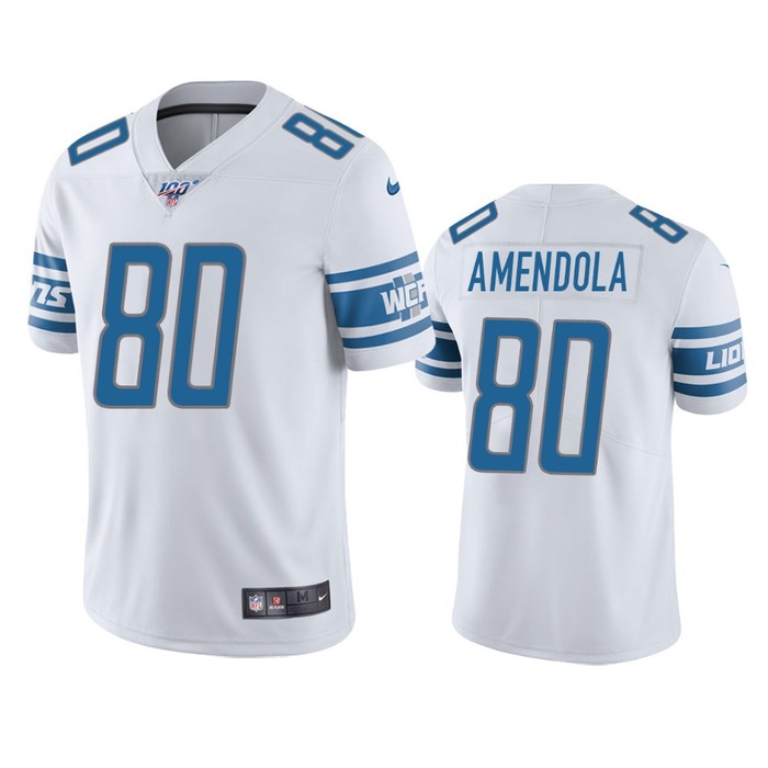 Detroit Lions Danny Amendola White 100th Season Vapor Limited Jersey