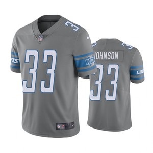 Detroit Lions Kerryon Johnson Steel Nike Color Rush Limited Jersey - Cocomos