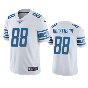 Detroit Lions T.j. Hockenson White 100th Season Vapor Limited Jersey