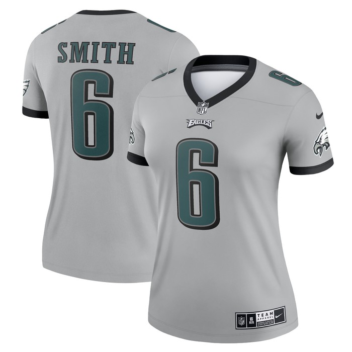 Devonta Smith Philadelphia Eagles Womens Inverted Legend Jersey - Silver Nfl