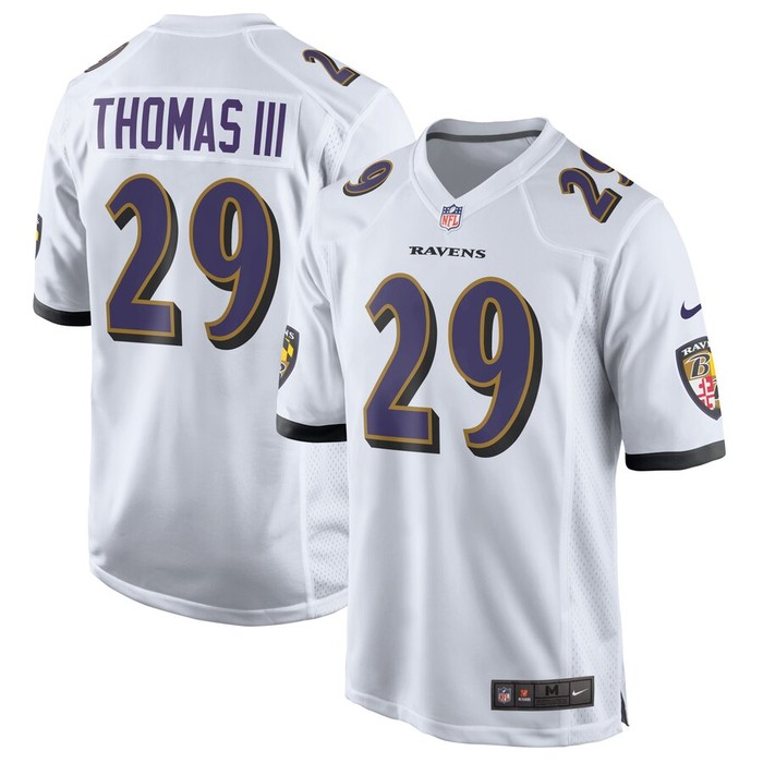 Earl Thomas Baltimore Ravens Nike Game Jersey - White - Cocomos