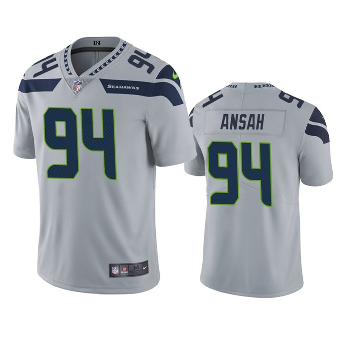 Ezekiel Ansah Seattle Seahawks Gray Vapor Limited Jersey - Cocomos