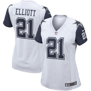 Ezekiel Elliott Dallas Cowboys Womens Alternate Game Jersey - White Nfl - Cocomos