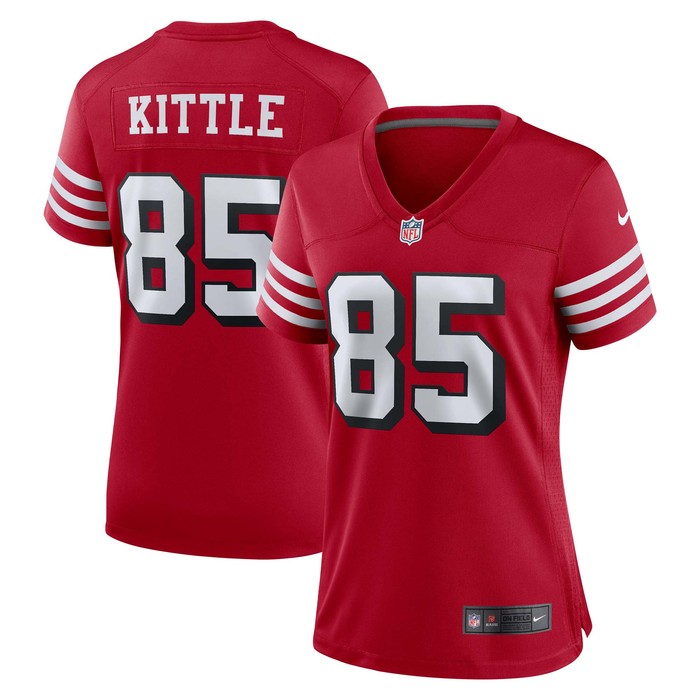 George Kittle San Francisco 49ers Womens Alternate Game Jersey - Scarlet Nfl