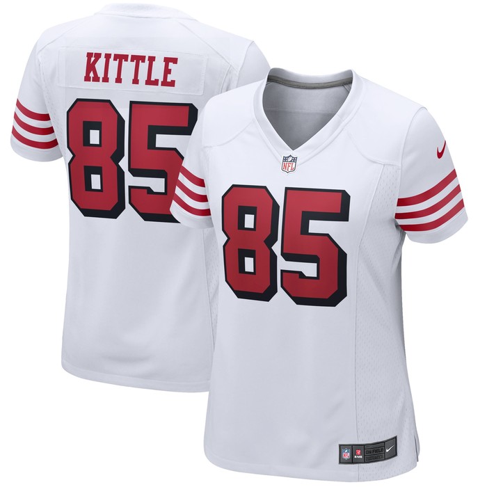 George Kittle San Francisco 49ers Womens Alternate Game Player Jersey White Nfl