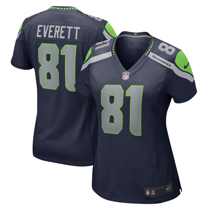 Gerald Everett Seattle Seahawks Womens Game Jersey - College Navy Nfl