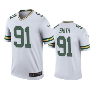 Green Bay Packers #91 Preston Smith White Color Rush Legend Jersey - Mens - Cocomos