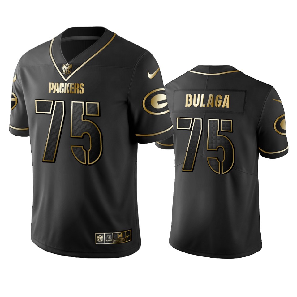 Green Bay Packers Bryan Bulaga Black Golden Edition 2019 Vapor Untouchable Limited Jersey - Mens - Cocomos