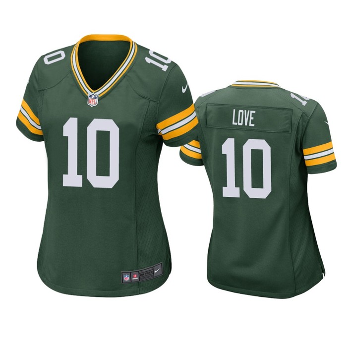 Green Bay Packers Jordan Love Green 2020 Nfl Draft Game Jersey - Cocomos