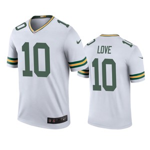 Green Bay Packers Jordan Love White Color Rush Legend Jersey - Mens