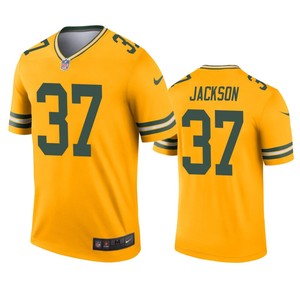 Green Bay Packers Josh Jackson Gold Inverted Legend Jersey