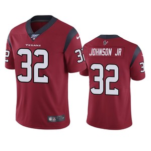 Houston Texans Lonnie Johnson Jr. Red 100th Season Vapor Limited Jersey - Cocomos