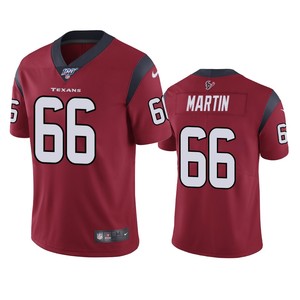 Houston Texans Nick Martin Red 100th Season Vapor Limited Jersey - Cocomos