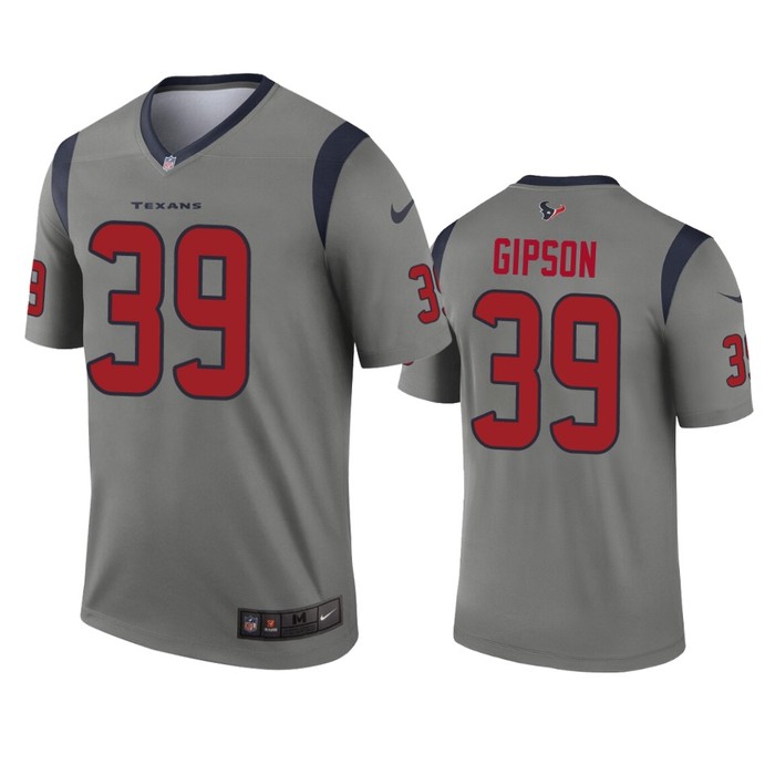 Houston Texans Tashaun Gipson Gray Inverted Legend Jersey