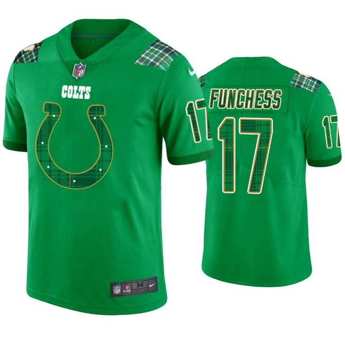 Indianapolis Colts #17 Devin Funchess Jersey St. Patricks Day Kelly Green - Mens