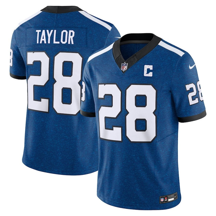 Indianapolis Colts #28 Jonathan Taylor Indiana Nights Alternate Vapor Fuse Limited Jersey - Royal - Cocomos