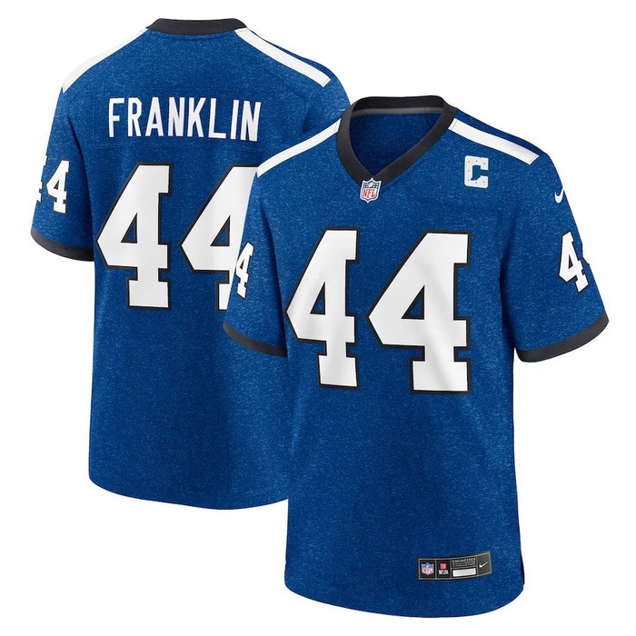 Indianapolis Colts #44 Zaire Franklin Indiana Indiana Nights Alternate Game Jersey - Royal - Cocomos