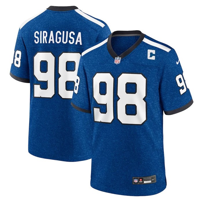 Indianapolis Colts #98 Tony Siragusa Indiana Nights Alternate Game Jersey - Royal - Cocomos