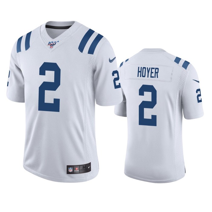 Indianapolis Colts Brian Hoyer White 100th Season Vapor Limited Jersey