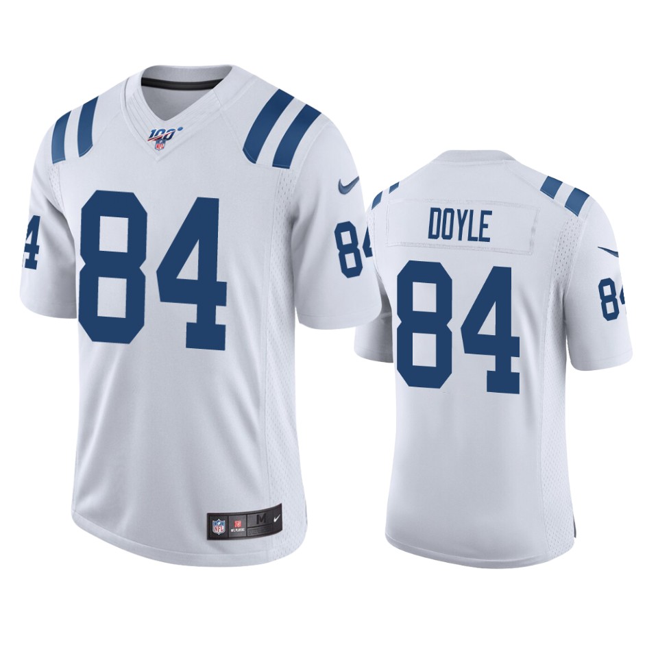 Indianapolis Colts Jack Doyle White 100th Season Vapor Limited Jersey - Cocomos