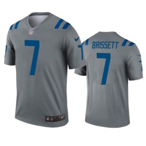 Indianapolis Colts Jacoby Brissett Gray Inverted Legend Jersey - Cocomos