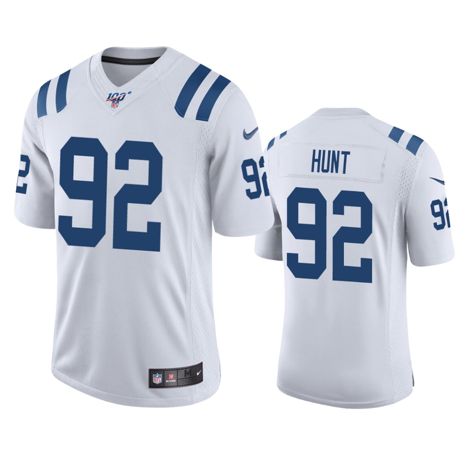 Indianapolis Colts Margus Hunt White 100th Season Vapor Limited Jersey - Cocomos